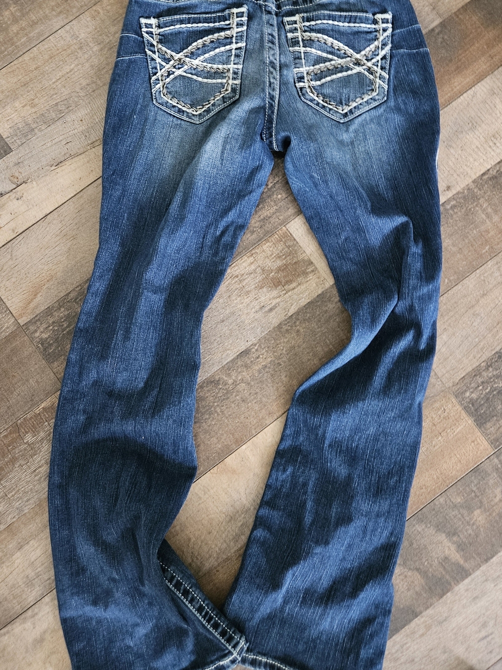 Ariat Women's Dark Blue Boot Cut Jeans with Embroidered Back Pockets